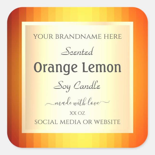 Adesivo Quadrado Rotulagem de empacotamento do produto Efeito Doura (Frente)