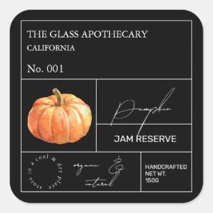 Adesivo Quadrado Rótulo Apothecon Pumpkin