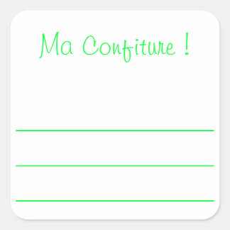 Adesivo Quadrado Rótulo compota verde “a minha compota "