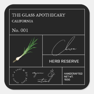 Adesivo Quadrado Rótulo da Colmeia Apothecary