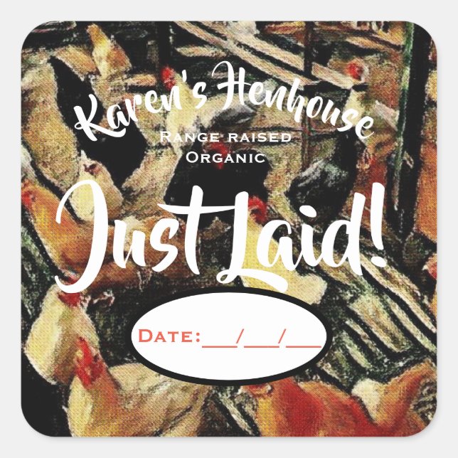 ADESIVO QUADRADO RÓTULO DA EMBALAGEM DE OVO (Frente)