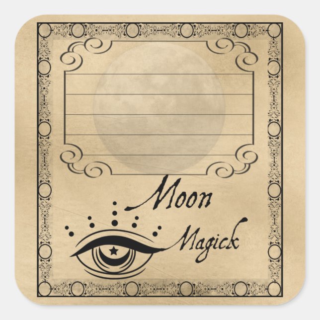 ADESIVO QUADRADO RÓTULO DA MAGICK MOON (Frente)