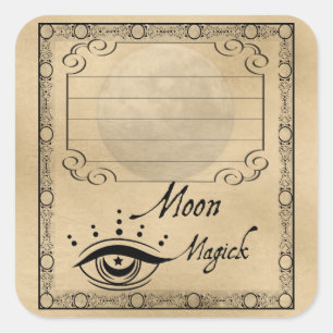 ADESIVO QUADRADO RÓTULO DA MAGICK MOON