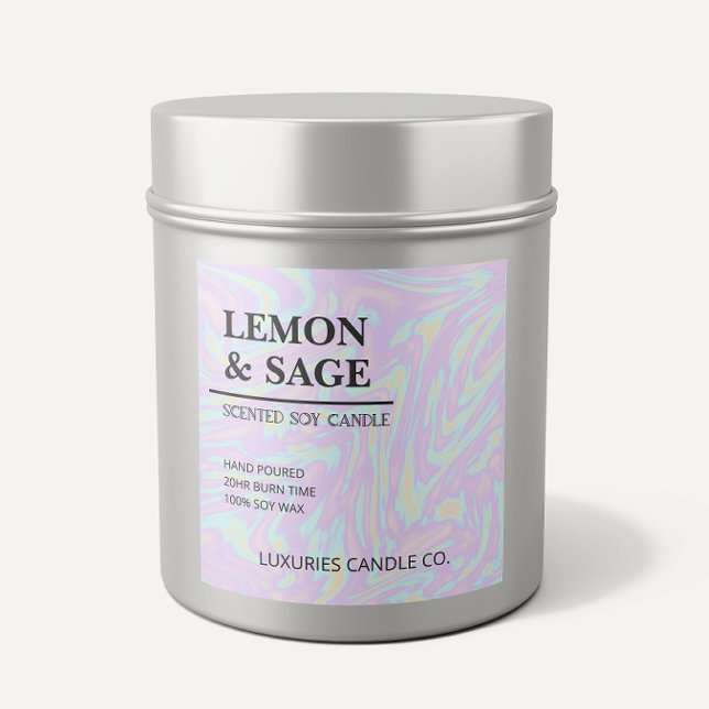 Adesivo Quadrado Rótulo da Vela Holográfica Holográfica Branca Mode (Criador carregado)