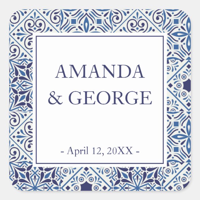 Adesivo Quadrado Rótulo de caserna hídrangea pastel e flores (Frente)