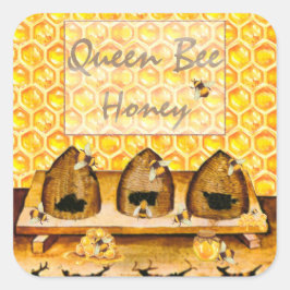 Adesivo Quadrado Rótulo de conservas de cerveja