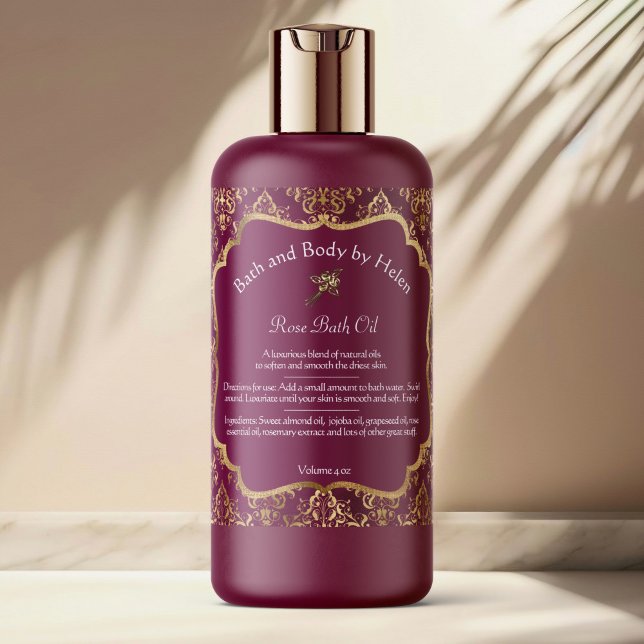 Adesivo Quadrado Rótulo de damasco e folha de ouro e sabão e cosmét (Criador carregado)