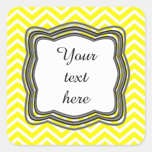 Adesivo Quadrado Rótulo de Divisa Amarela