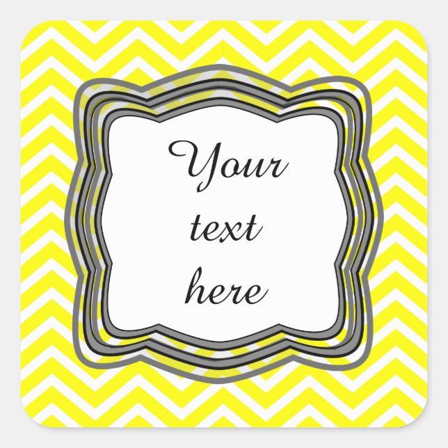 Adesivo Quadrado Rótulo de Divisa Amarela (Frente)