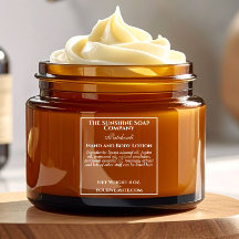 Rótulo de Garrafa de Cosméticos Quadrada Clara e B
