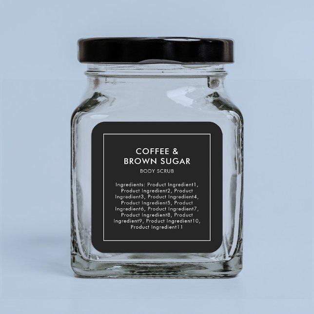 Adesivo Quadrado Rótulo de Lista Moderna de Cor Editável (Criador carregado)