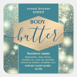 Adesivo Quadrado Rótulo de manteiga do corpo do grafite brilhante m