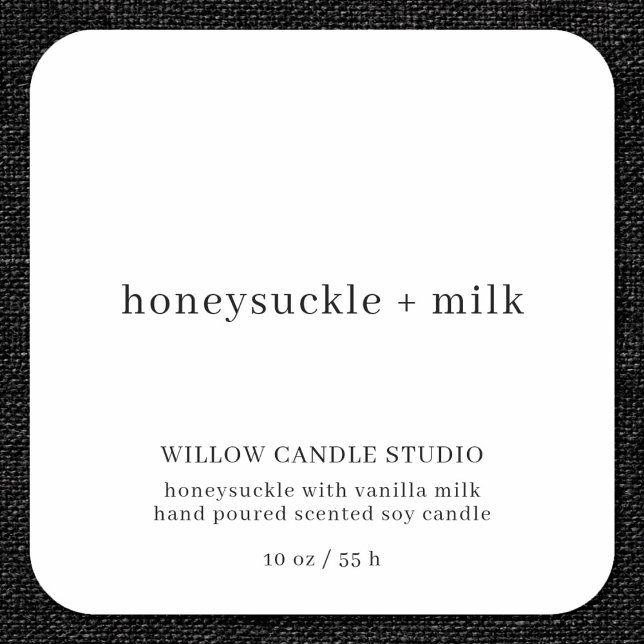 Adesivo Quadrado Rótulo de Pacote Comercial Mínimo Moderno (Criador carregado)