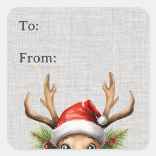 Adesivo Quadrado Rótulo de Presente para Rebelde de Pequim Engraçad