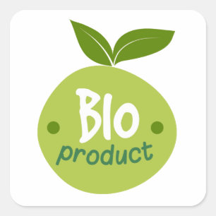 Adesivo Quadrado Rótulo de produto biodegradável