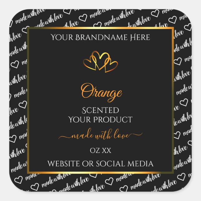 Adesivo Quadrado Rótulo de Produto Cloud de Palavra Branca Preta Co (Frente)