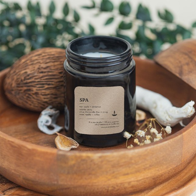 Adesivo Quadrado Rótulo de Produto Componentes de Papel Spa Kraft (Spa Kraft Paper Ingredients Product Label
#craftpaper #stickercraft #beautylabel)