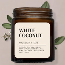 Rótulo de produto de comida de vela moderna minima