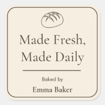 Rótulo de Produto de Padaria Personalizada de Prod