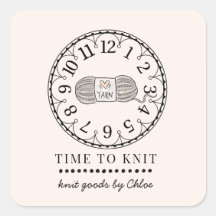 Rótulo de Produto Knit Fabricado à mão