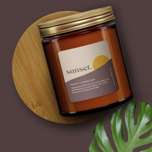Adesivo Quadrado Rótulo de Produto Moderno Sunset