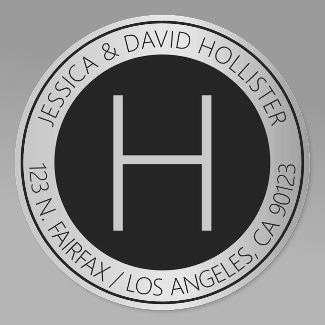 Adesivo Quadrado Rótulo de Produto ou Endereço de Devolução Faux Si (Criador carregado)