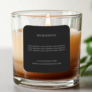 Adesivo Quadrado Rótulo de Produto para Ingredientes Mínimos Modern