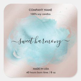 Adesivo Quadrado Rótulo de produto rótulo de velas rótulo rótulo fr