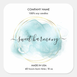 Adesivo Quadrado Rótulo de produto rótulo de velas rótulo rótulo fr