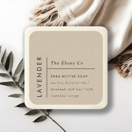 Adesivo Quadrado Rótulo de sabão russo mínimo simples e elegante