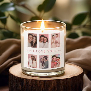 Adesivo Quadrado Rótulo de Vela de Colagem de Fotos Personalizado p