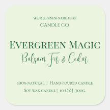 Rótulo de Vela de Natal Evergreen Magic | Personal