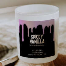 Rótulo de Vela de Unidades Púrpuras Rosa de Tendên