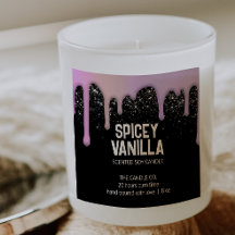 Rótulo de Vela de Unidades Púrpuras Rosa de Tendên