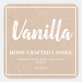 Adesivo Quadrado Rótulo de Vela Russo Personalizado