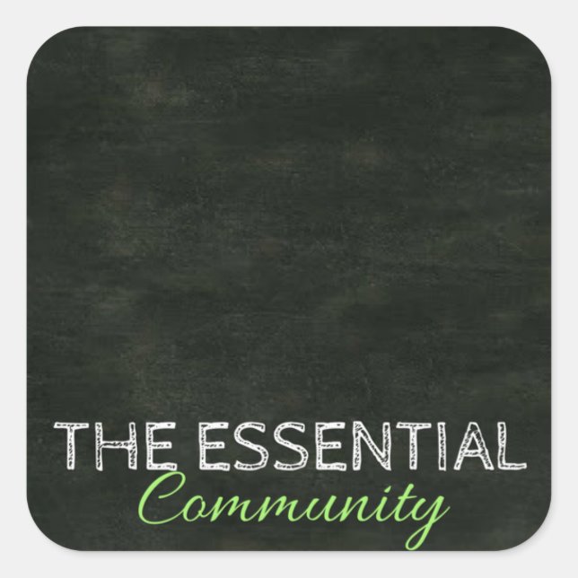 Adesivo Quadrado Rótulo DIY (Frente)