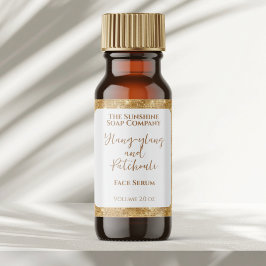 Adesivo Quadrado Rótulo do Frasco do Estropo dos Cosméticos Dourado