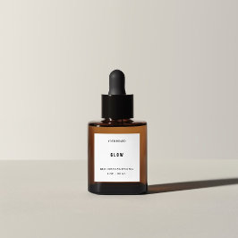 Adesivo Quadrado Rótulo do Mini Frasco do Óleo de Face