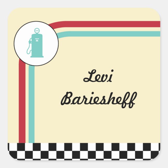 Adesivo Quadrado Rótulo do Painel de 3" (Frente)