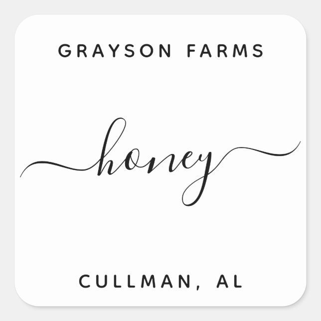 Adesivo Quadrado Rótulo do produto (Frente)