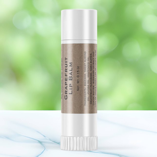 Adesivo Quadrado Rótulo do tubo labial estilo kraft moderno (Criador carregado)