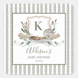 Adesivo Quadrado Rótulo do vinho de peixe