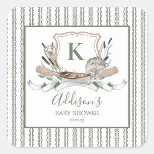 Adesivo Quadrado Rótulo do vinho de peixe