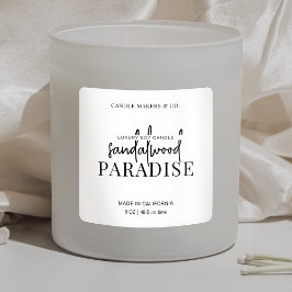 Adesivo Quadrado Rótulo Mínimo da Praça da Vela - Branco Preto Eleg