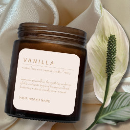 Adesivo Quadrado Rótulo moderno de produtos cosméticos para velas m