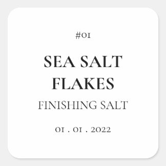 Adesivo Quadrado Rótulo Moderno do Cozinhar de Seasoning Spice