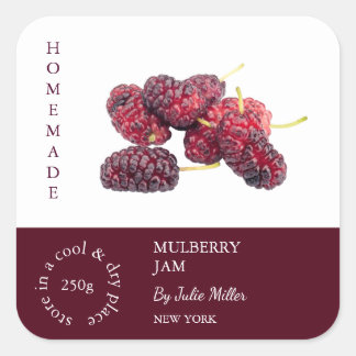 Adesivo Quadrado Rótulo Mulberry Small Business