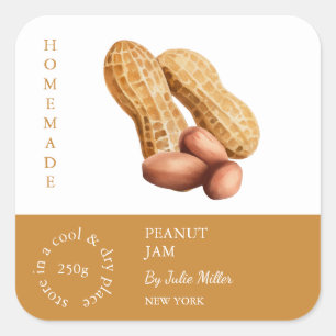 Adesivo Quadrado Rótulo Peanut Small Business
