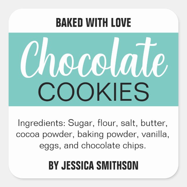 Adesivo Quadrado Rótulo Personalizado de Homemade HM001_03sqv1 (Frente)