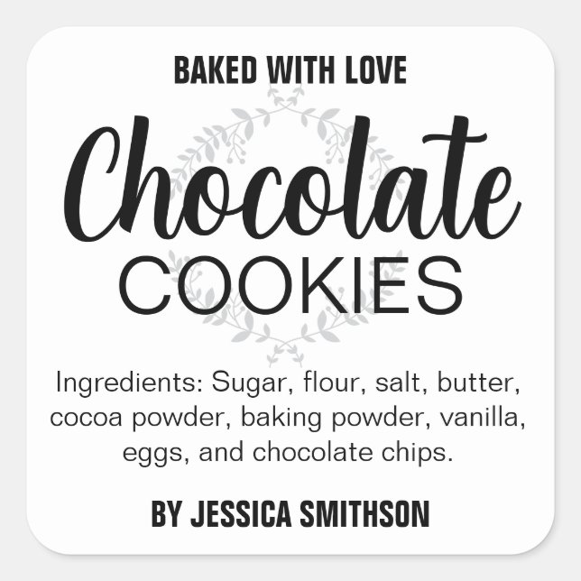 Adesivo Quadrado Rótulo Personalizado de Homemade HM001_10sqv1 (Frente)